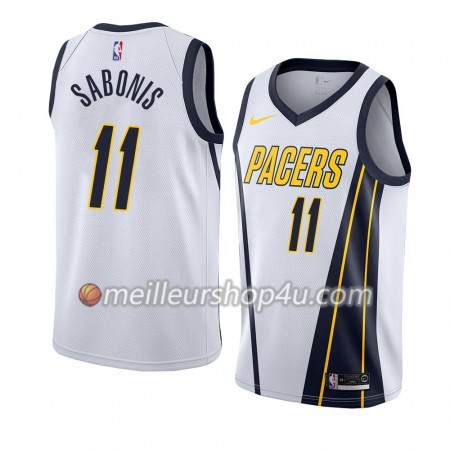Maillot Basket Homme Indiana Pacers Domantas Sabonis 11 2018-19 Nike Blanc Swingman